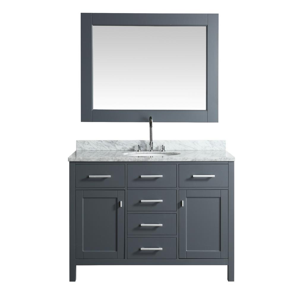 Design Element Hudson 48 in. W x 22 in. D x 34 in. H Vanity in White