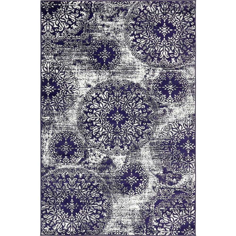 Unique Loom Ethereal Navy Blue 5 ft. x 8 ft. Area Rug3137420 The Home Depot