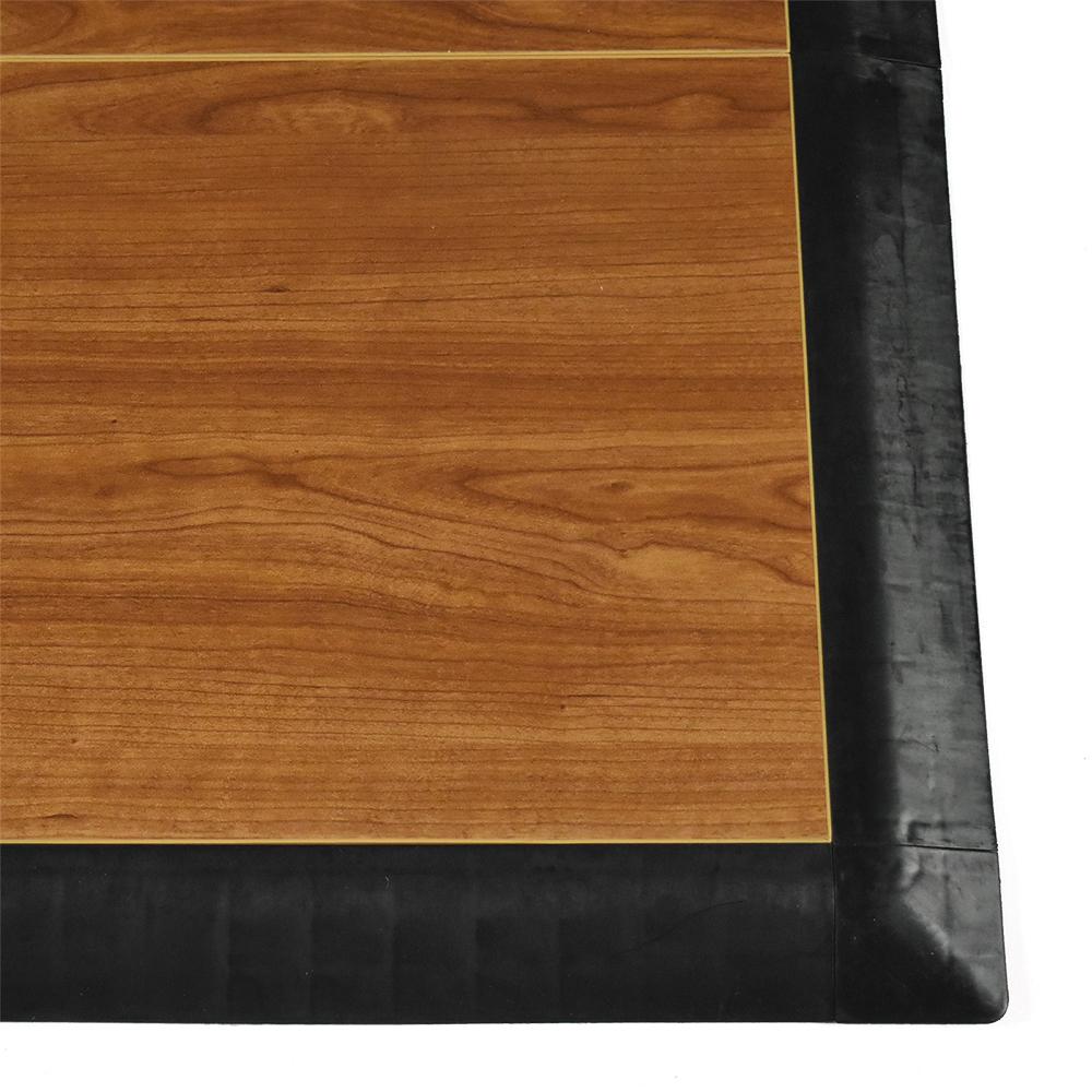 Greatmats Max Tile 40 75 In X 40 75 In X 5 8 In Walnut Interlocking Vinyl Tile Portable Tap Dance Floor 9 Sq Ft Case