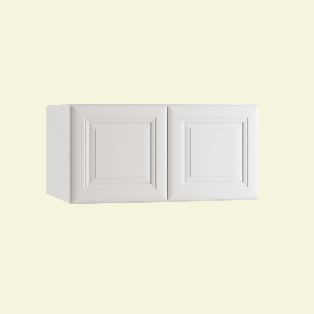 Home Decorators Collection Brookfield Assembled 30 X 18 X 24 In Plywood Mitered Deep Wall Kitchen Cabinet Soft Close In Painted Pacific White W302418 Bpw The Home Depot