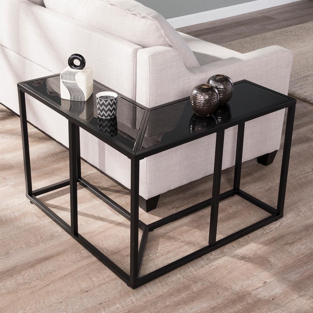 Southern Enterprises Dancrest Black Contemporary Wrap Around End