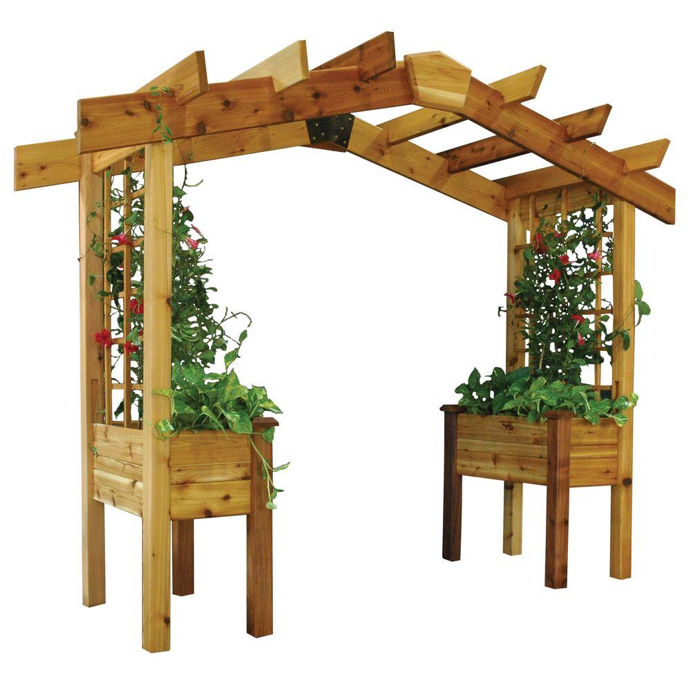 Gronomics 3 ft. x 10 ft. x 8 ft. Pergola Planter Safe FinishPP2 1834S