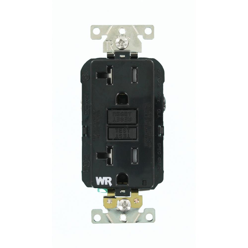 Leviton 20 Amp SmartlockPro Industrial Grade Heavy Duty Weather/Tamper Resistant GFCI Outlet ...