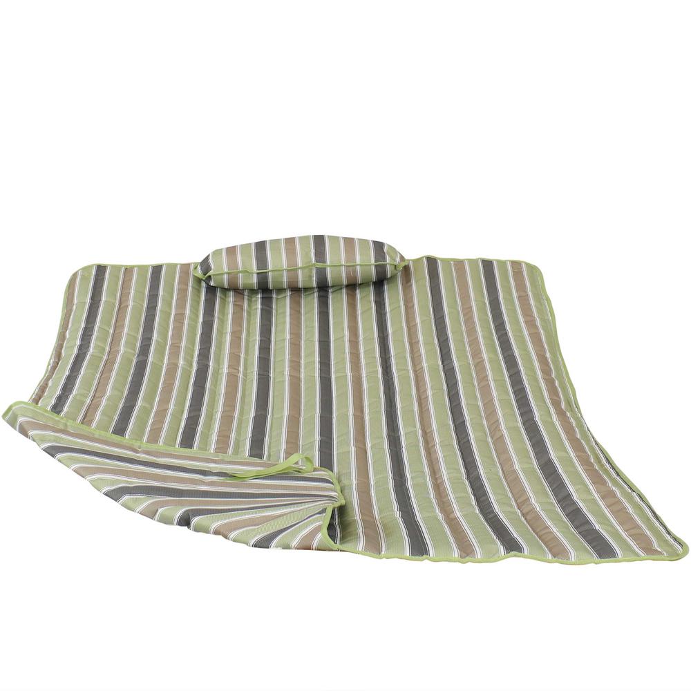 Sunnydaze Decor Khaki Stripe Pad and Pillow-WIM-315 - The ...