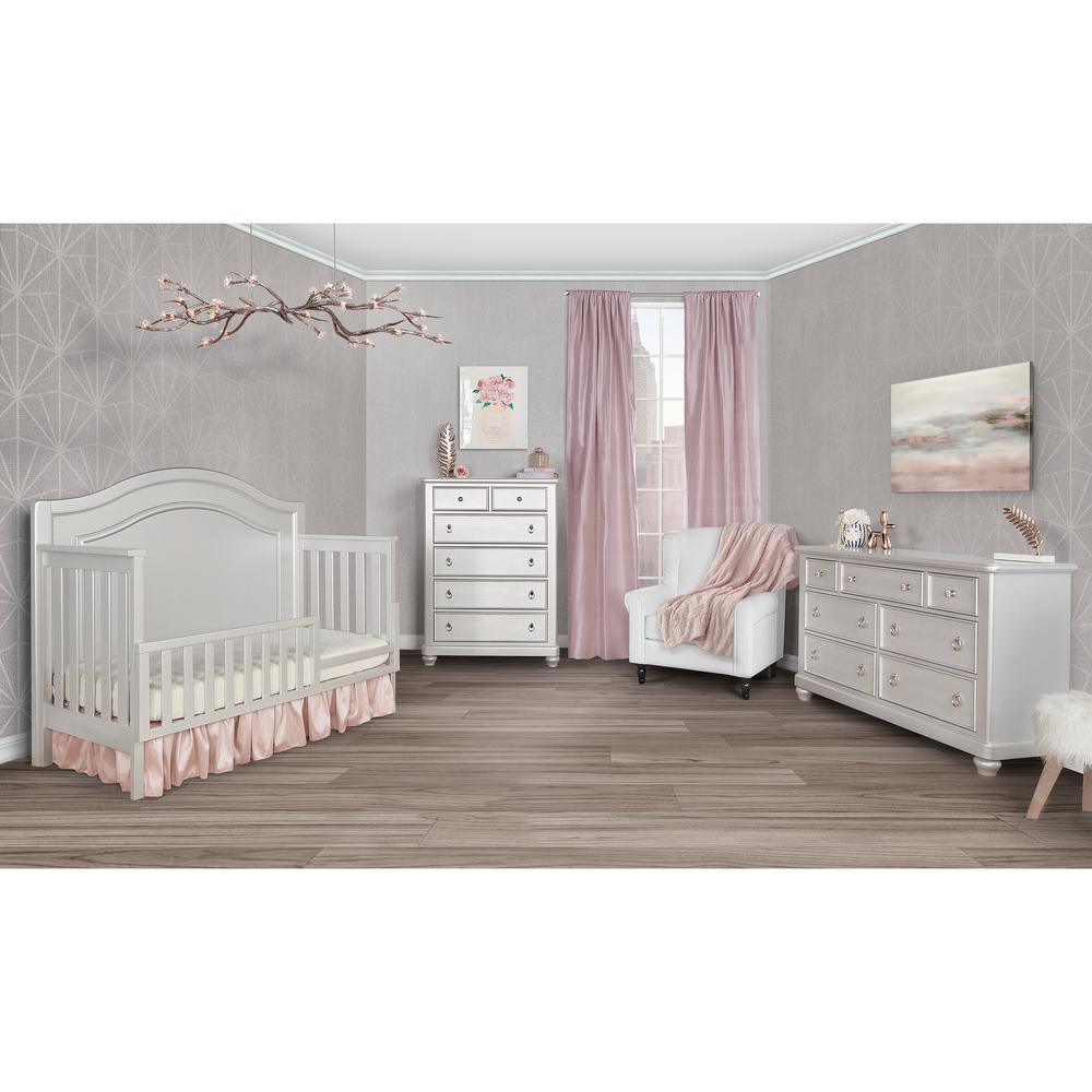 silver baby crib