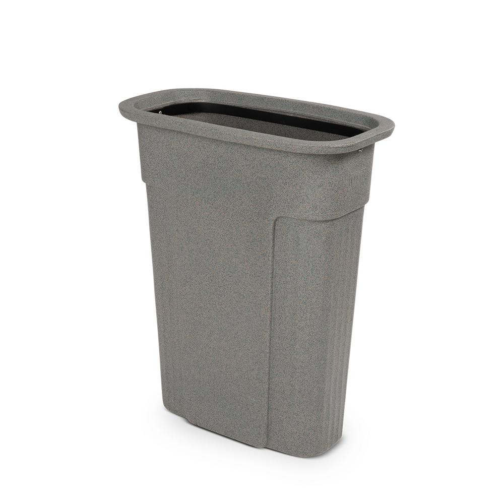 Toter Slimline 23 Gal. Graystone Rectangular Trash Can-REC21-01GST ...