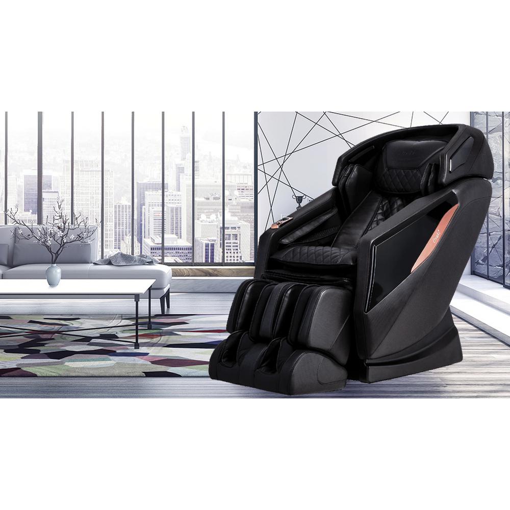 TITAN OSAKI OSPRO Yamato Brown Faux Leather Reclining Massage Chair YAMATOBR The Home Depot