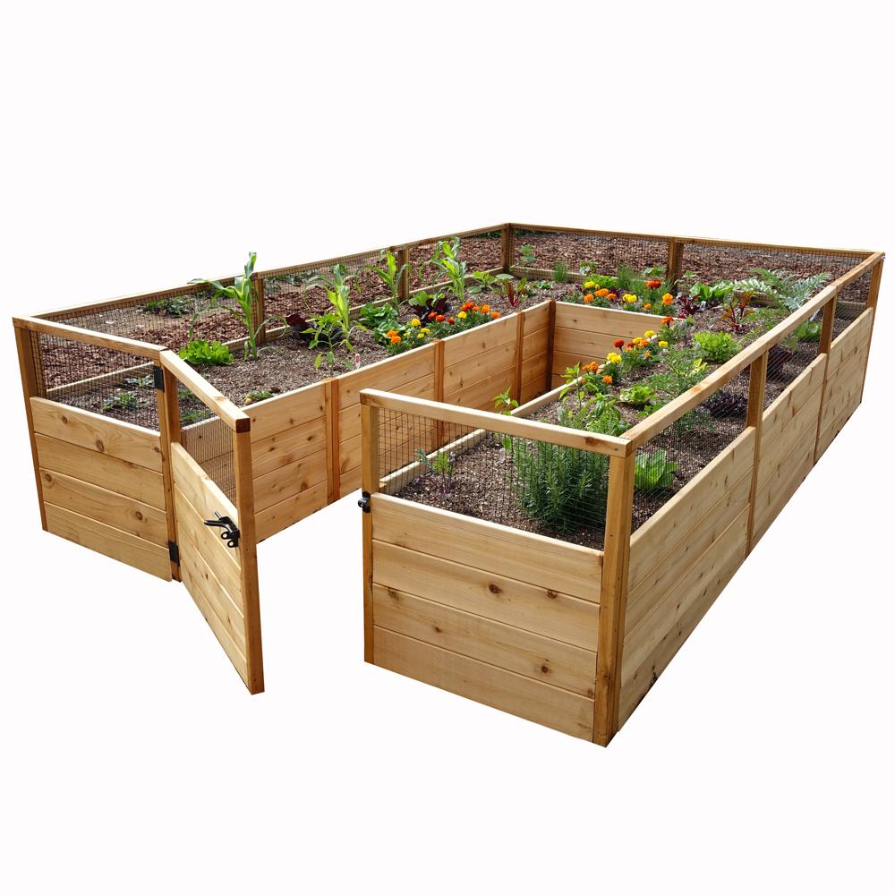 Wood Raised Garden Beds Center The Home Depot - Outdoor Garden Box Wood Wood Raised Garden Beds Center The Home Depot - Outdoor Garden Box Wood