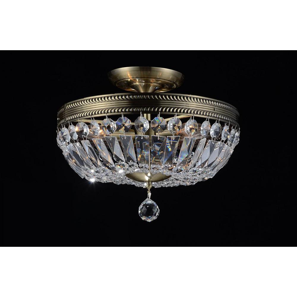 Antique Brass Flush Mount Light