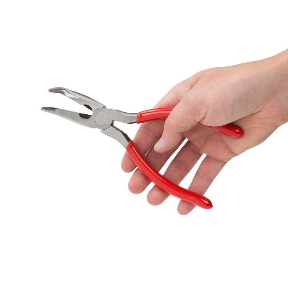 Knipex 8 in. Angled Long Nose Pliers