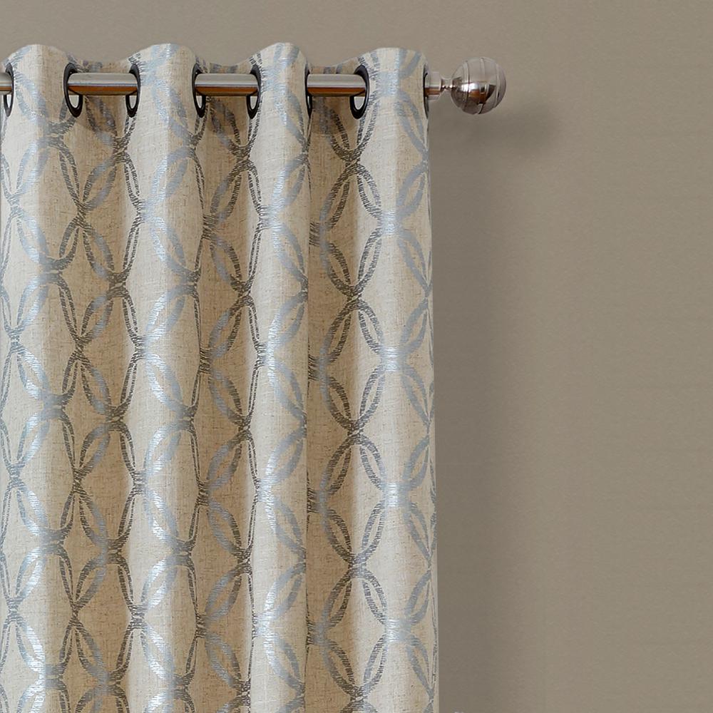 Elrene Zelda Metallic Geometric Window Curtain 21179pew The Home