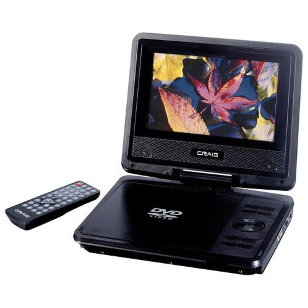 Craig 7 In Tft Swivel Screen Portable Dvdcd Player With Remote