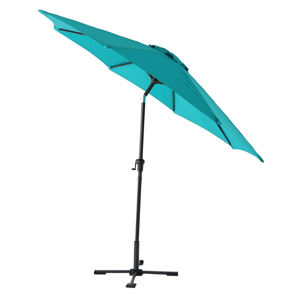 Hampton Bay 9 ft. Steel Tilt Patio Umbrella in Emerald CoastYJAUC171