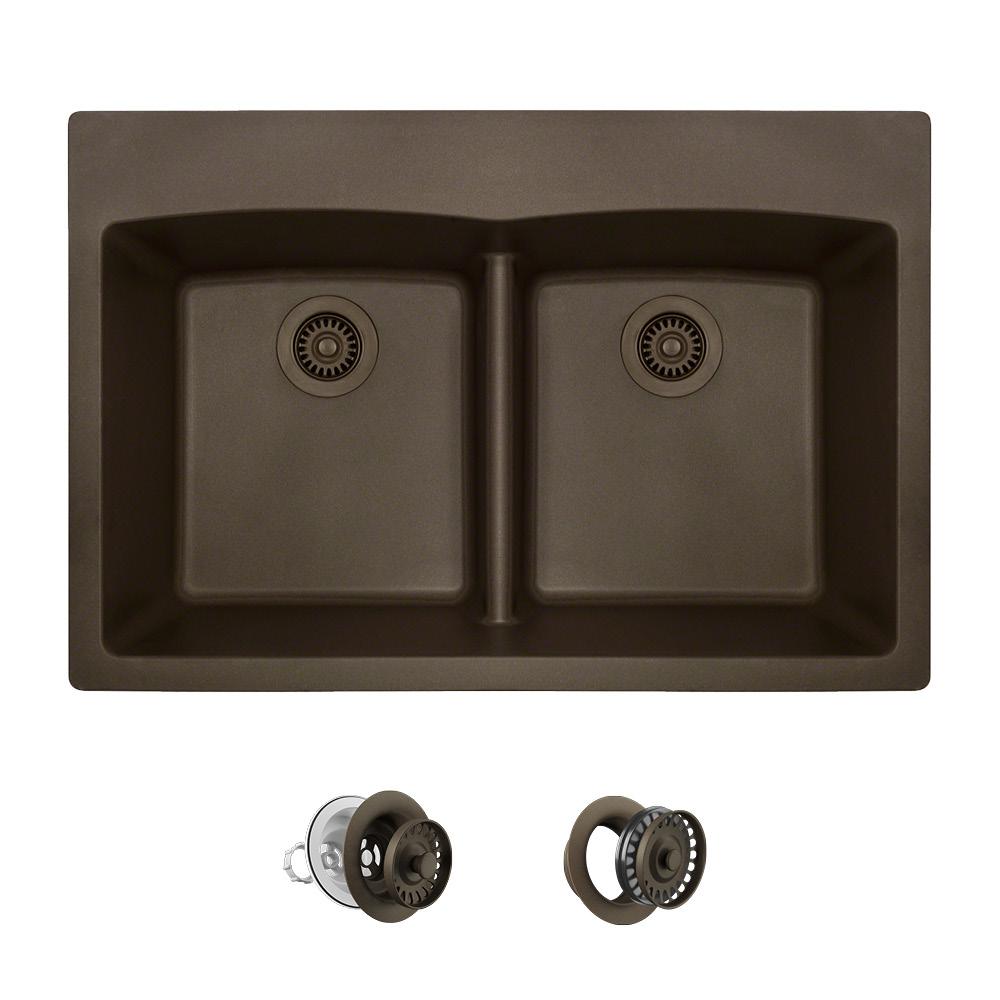 5 Drop In Kitchen Sinks The Home Depot All In One Drop Granite Composite 33 5 Hole