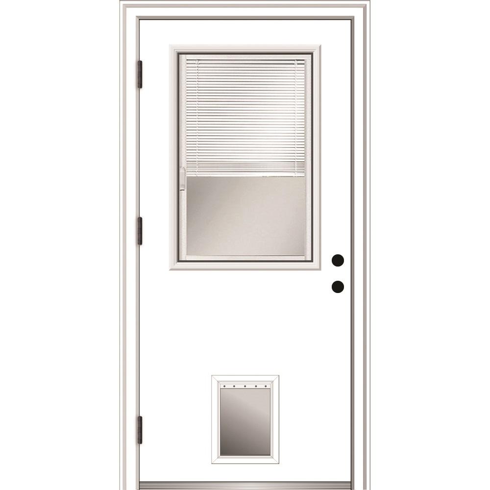MMI Door 30 in. x 80 in. Internal Blinds RightHand