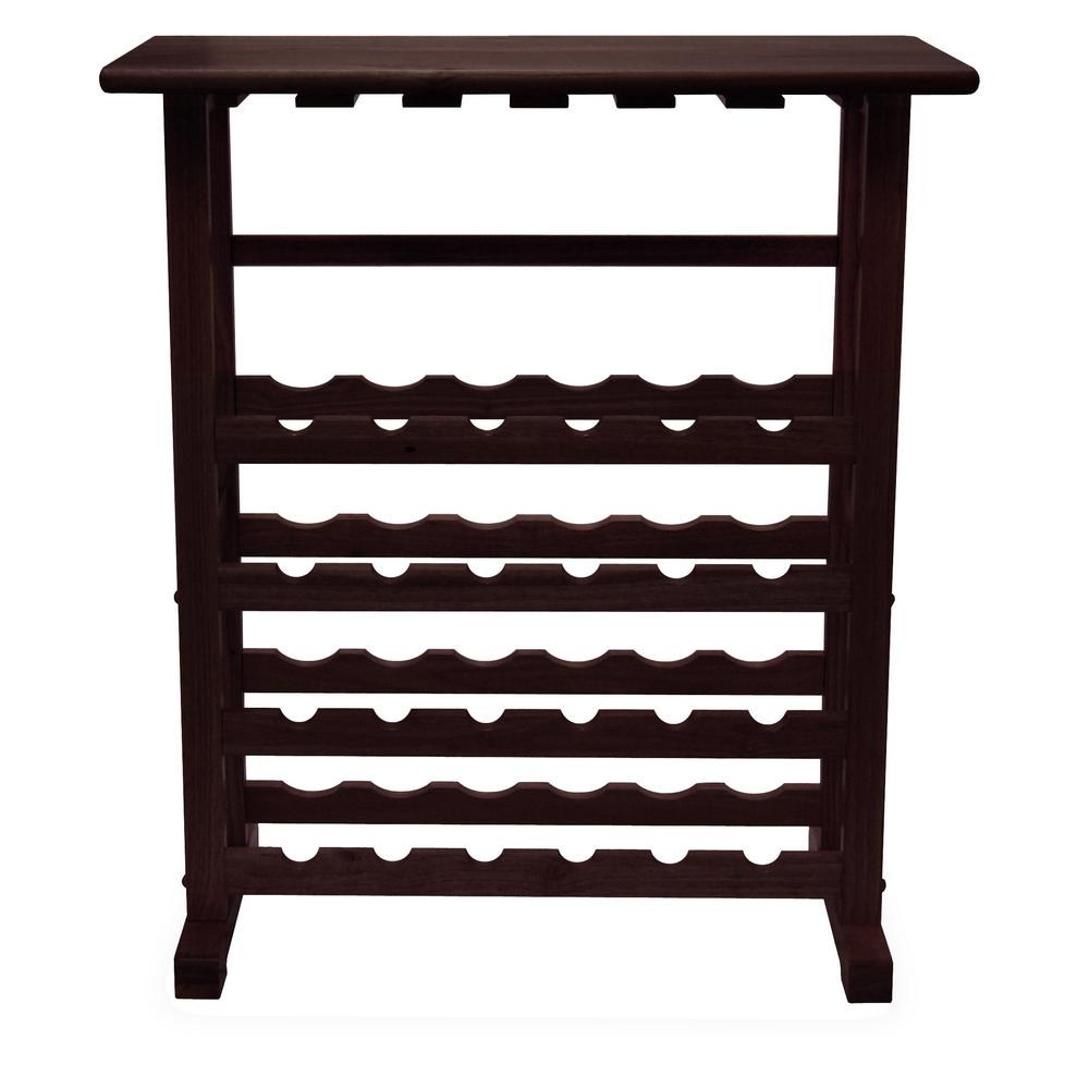 Winsome Wood Vinny 24Bottle Espresso Floor Wine Rack92023 The Home