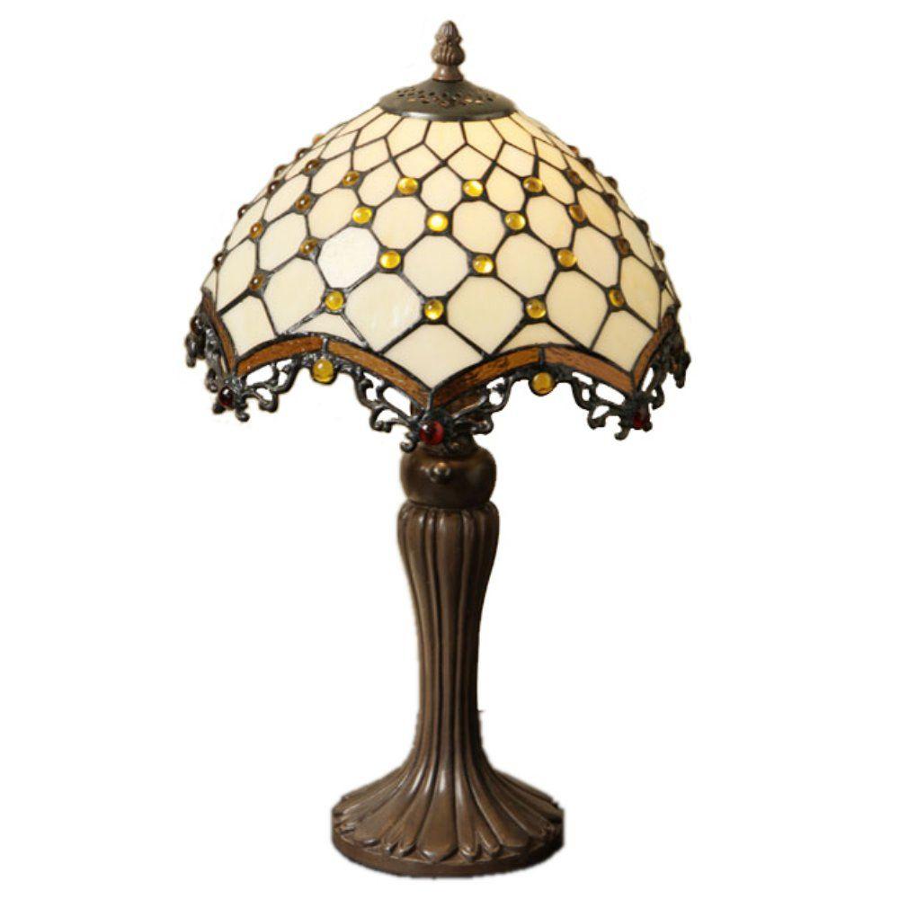 Warehouse Of 21 In Jewel Off White Brown Table Lamp With Warehouse Of 21 In Jewel Off White Brown Table Lamp With Inline Switch