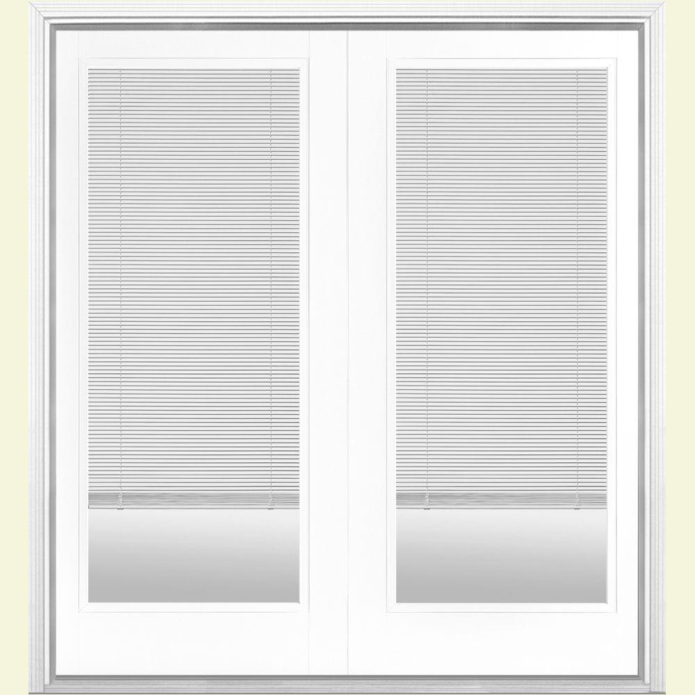 Masonite 60 In X 80 Ultra White Steel Prehung Right Hand Masonite 60 In X 80 Ultra White Steel Prehung Right Hand Inswing Mini Blind Patio Door With Brickmold
