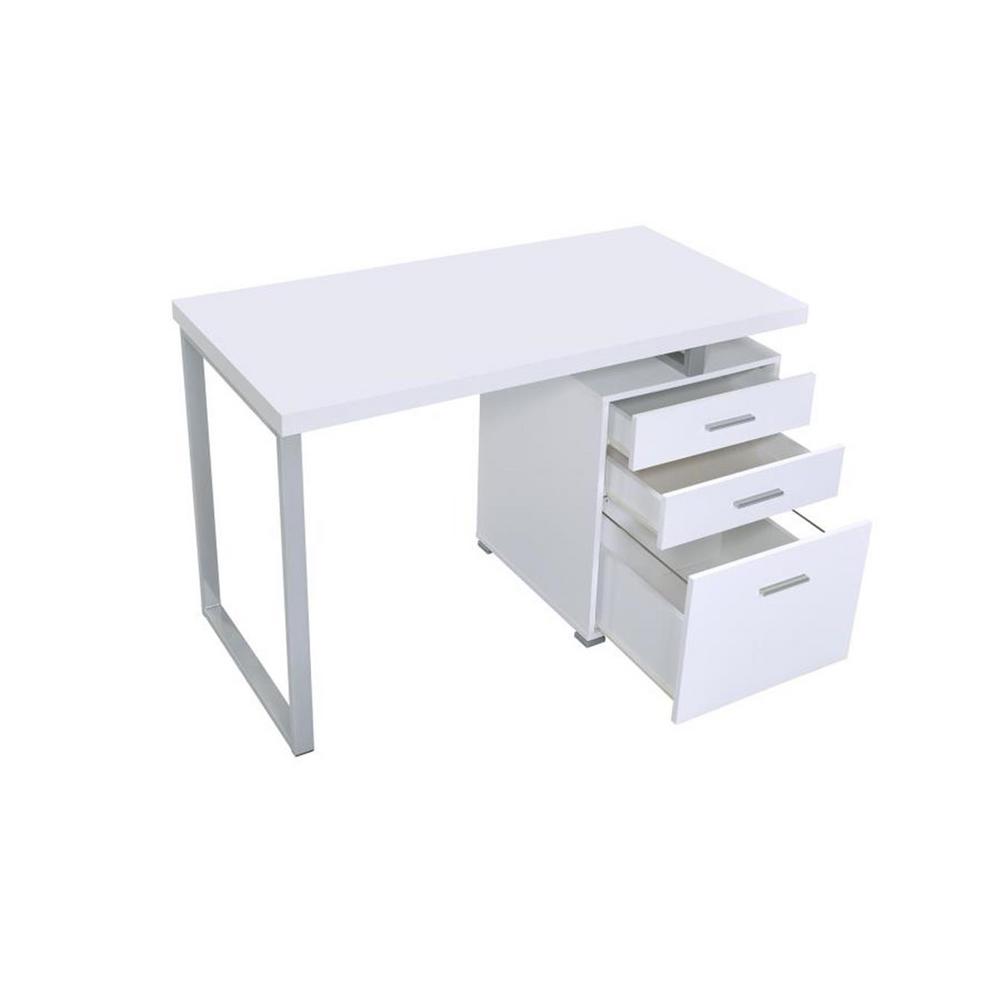 Coaster Writing Desk With File Drawer And Reversible Set Up White