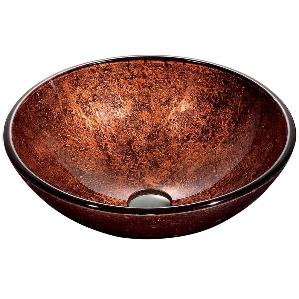 VIGO Mahogany Moon Vessel Sink in Copper-VG07028 - The Home Depot