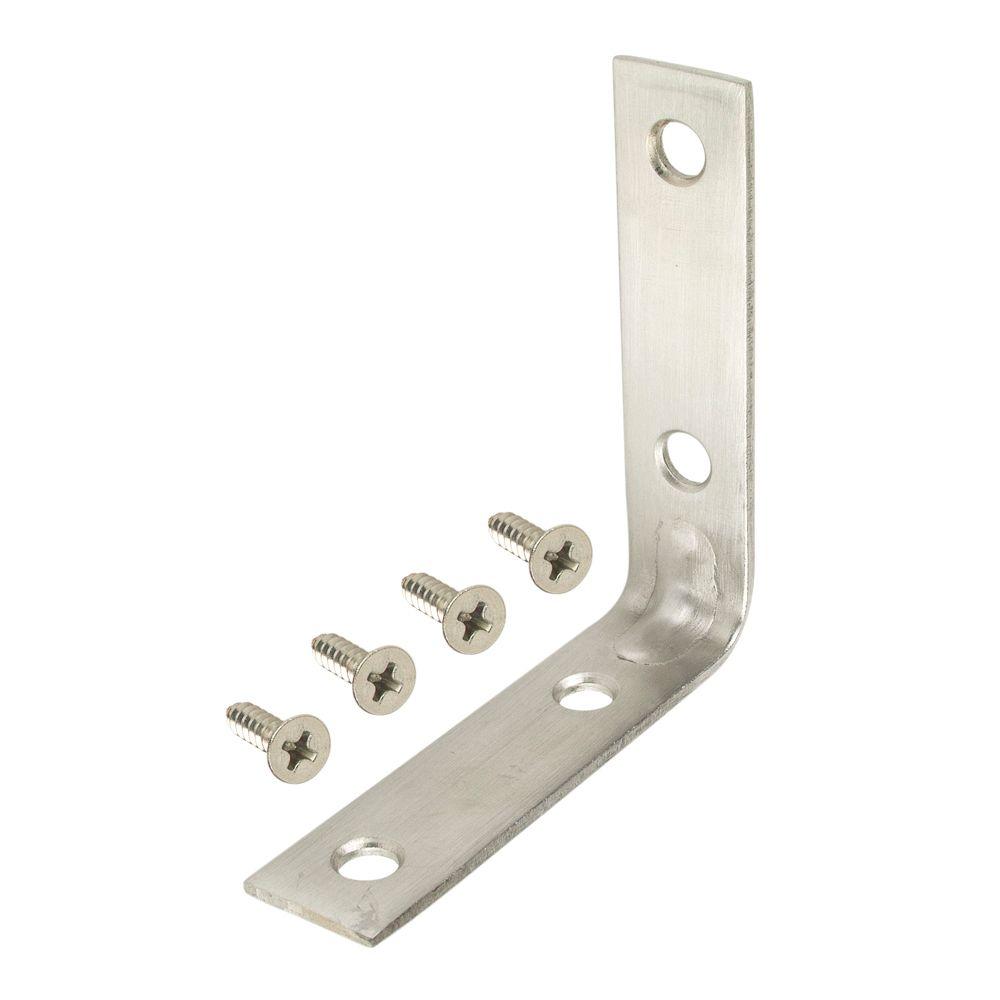 Everbilt 3 in. Stainless Steel Corner Brace (4Pack)14549 The Home Depot