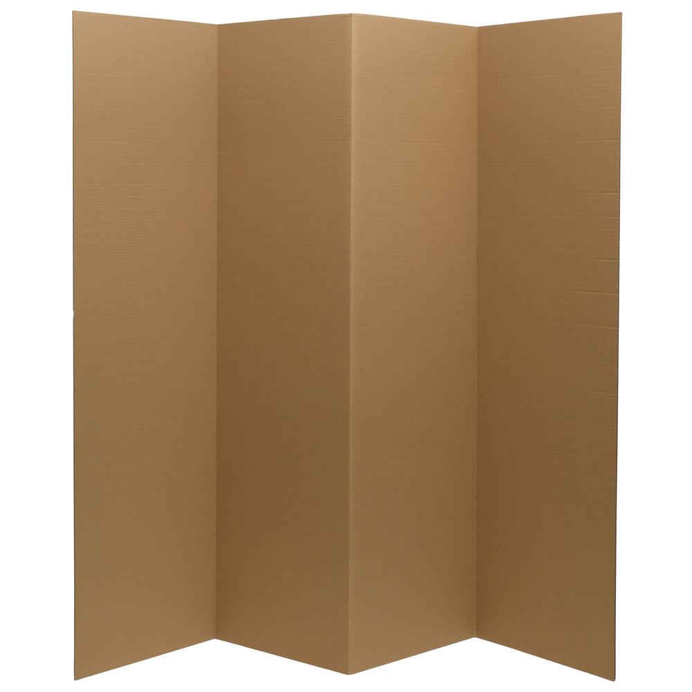 Unbranded Brown Cardboard 4Panel Room DividerCANCARDB4P The Home