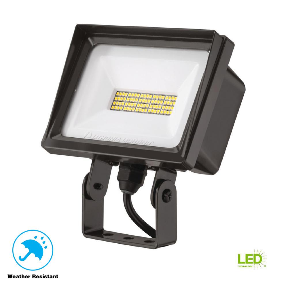 Lithonia Lighting Qte 40 Watt Bronze Outdoor Integrated Led Flood Qte 40 Watt Bronze Outdoor Integrated Led Flood Light