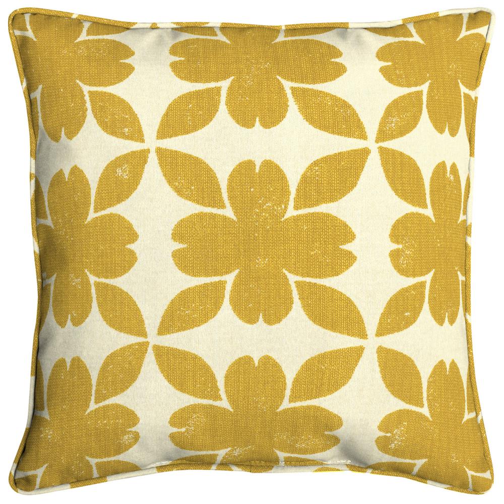 Home Decorators Collection Sunbrella Floret Honey Square Outdoor