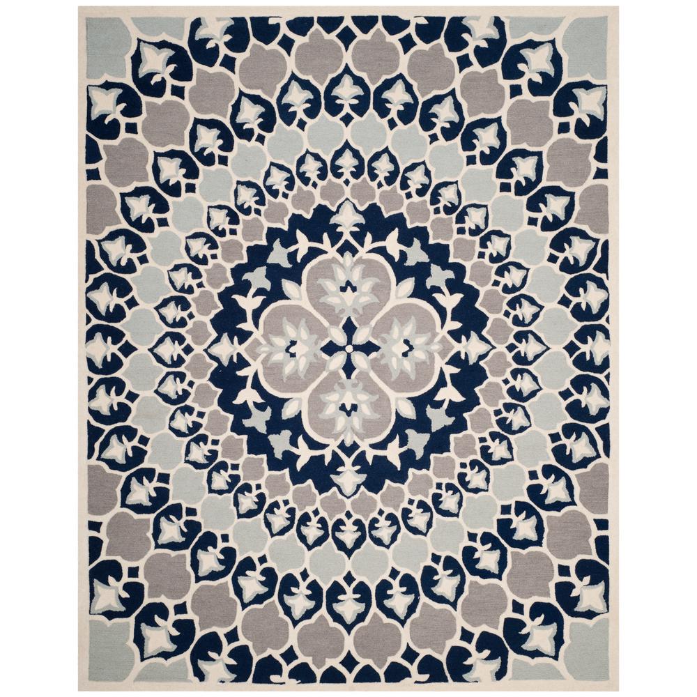 Safavieh Bellagio Navy Blue/Ivory 8 ft. x 10 ft. Area Rug ...