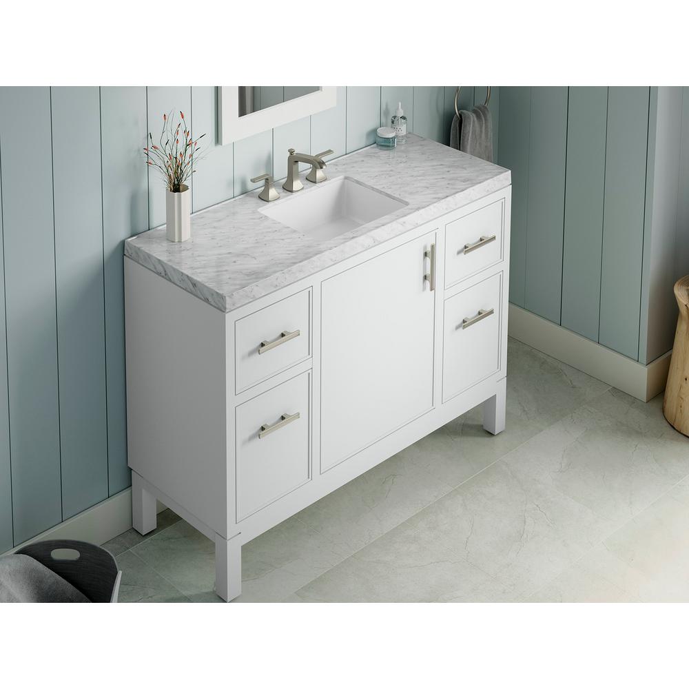 Kohler Rubicon 48 In Bath Vanity Single Basin Vanity Top In White With White Basin K R81119 Asb 0 The Home Depot