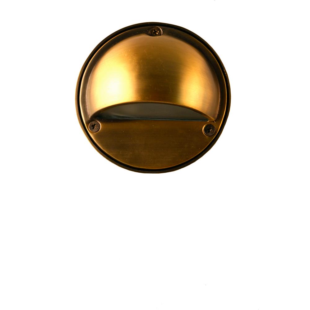 Brass Gold Waterproof Landscape Lighting Outdoor Low Voltage Solid Brass Outdoor Landscape Round Step Deck Light