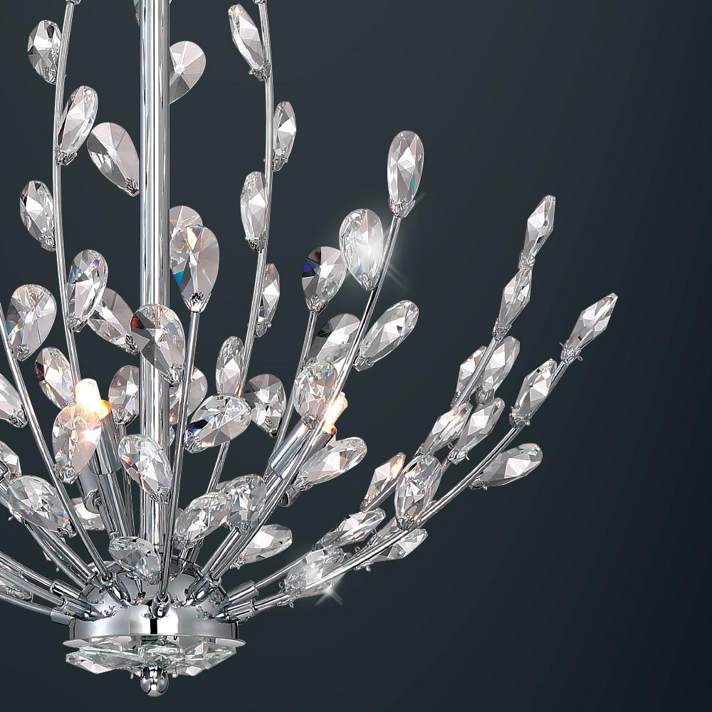Clear Home Decorators Collection Halogen Lighting The Depot Hetcherson 5 Light Chrome Pendant