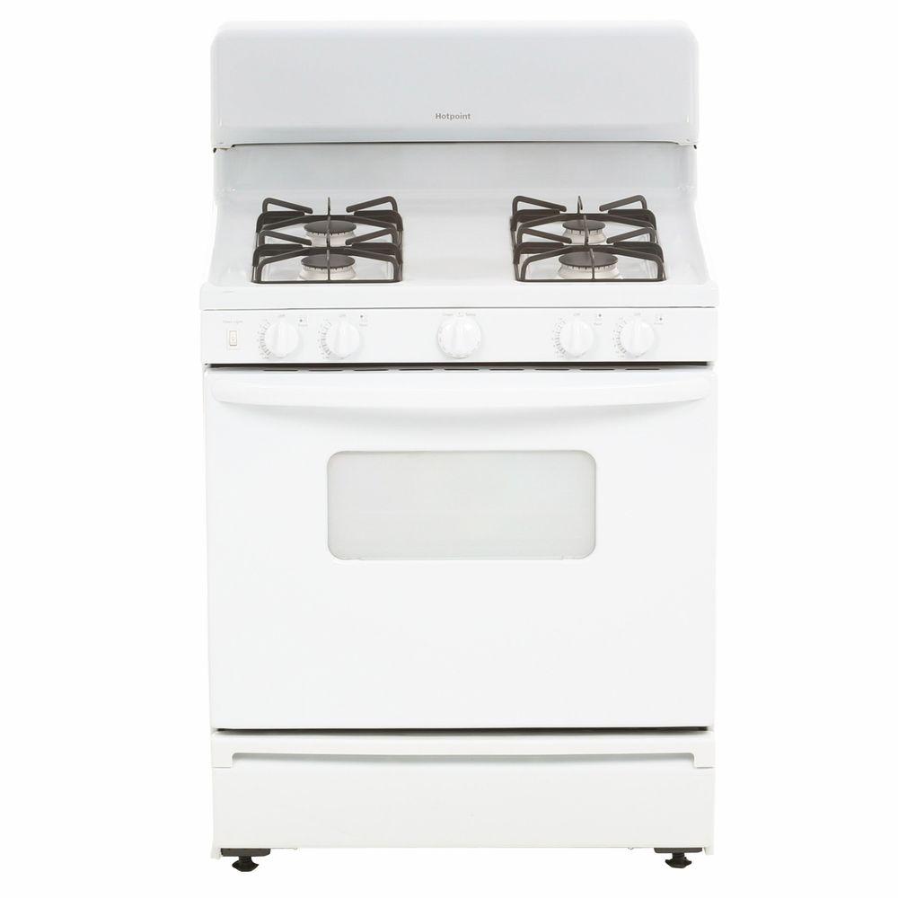 Hotpoint 4.8 cu. ft. Gas Range in WhiteRGB526DEHWW The Home Depot