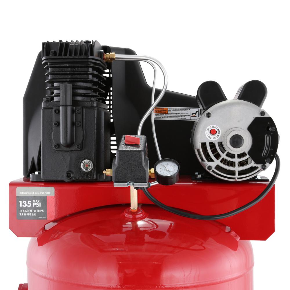 Porter Cable 60 Gal Vertical Stationary Air Compressor Pxcmlc3706056 The Home Depot