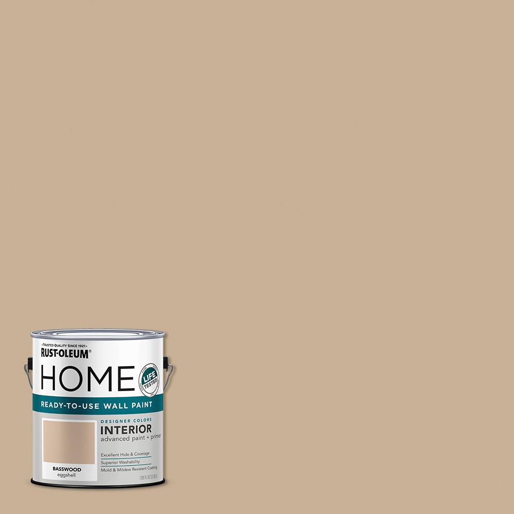 RustOleum Home 1 gal. Eggshell Basswood Interior Wall Paint (2Pack