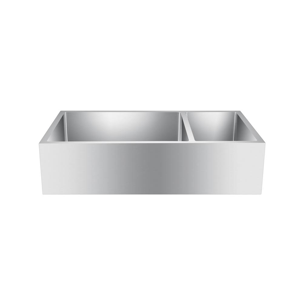 Deverell Farmhouse A Front Stainless Steel 36 In 70 30 Double