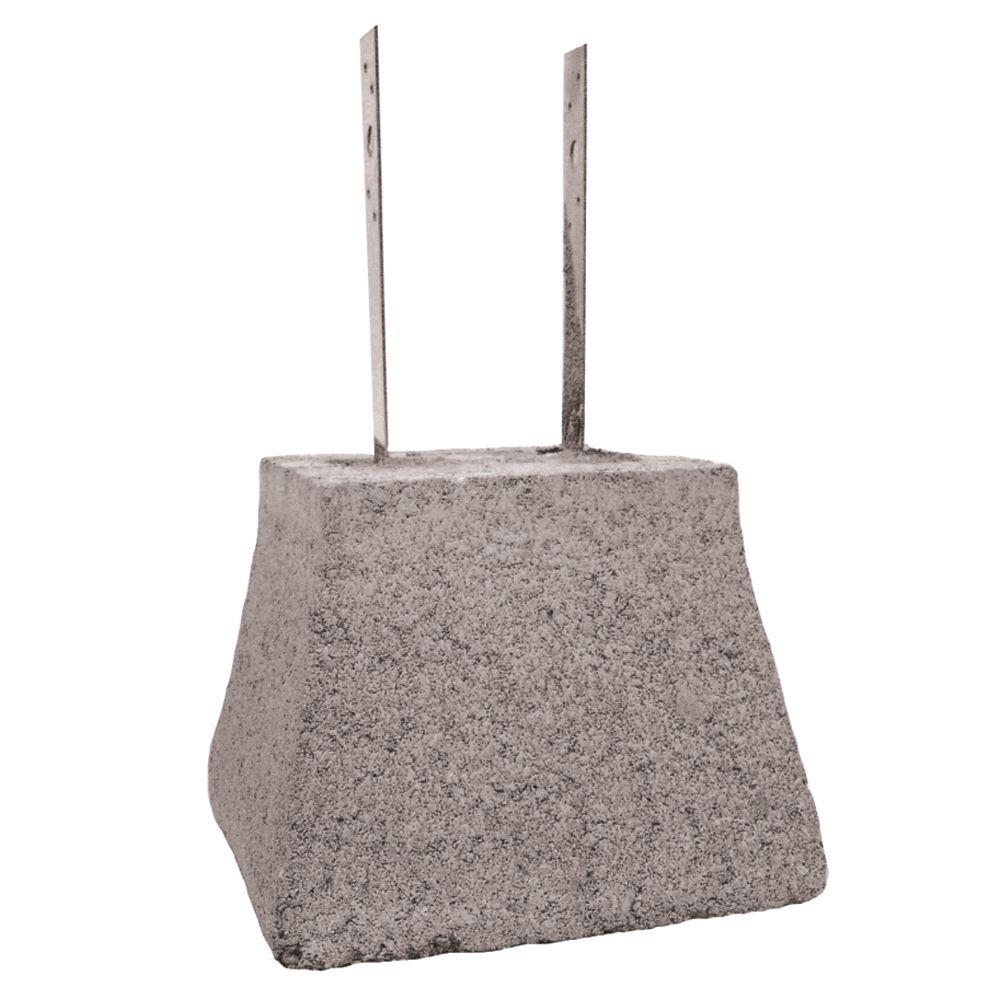 Unbranded 7-3/4 in. x 10-1/2 in. x 10-1/2 in. Concrete Pier with Strap