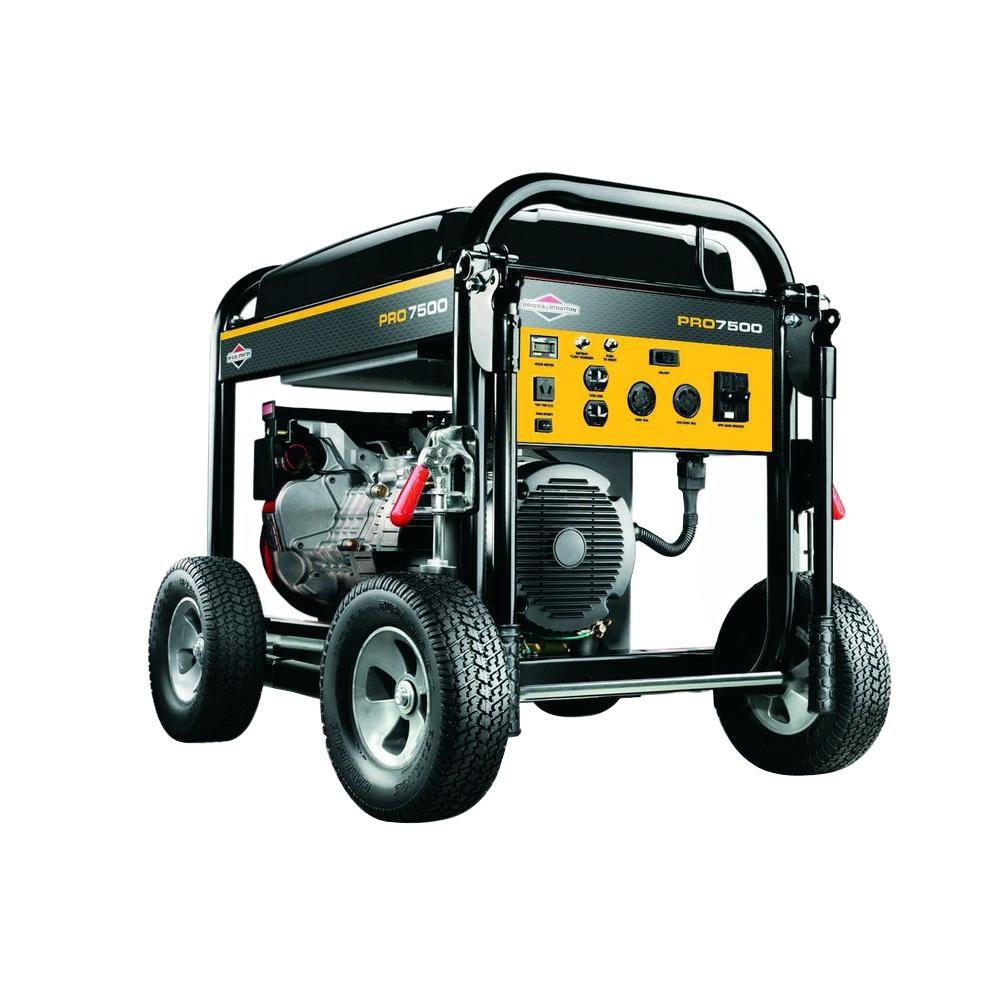 Briggs & Stratton Pro Series 7500-Watt Gasoline Powered Portable ...