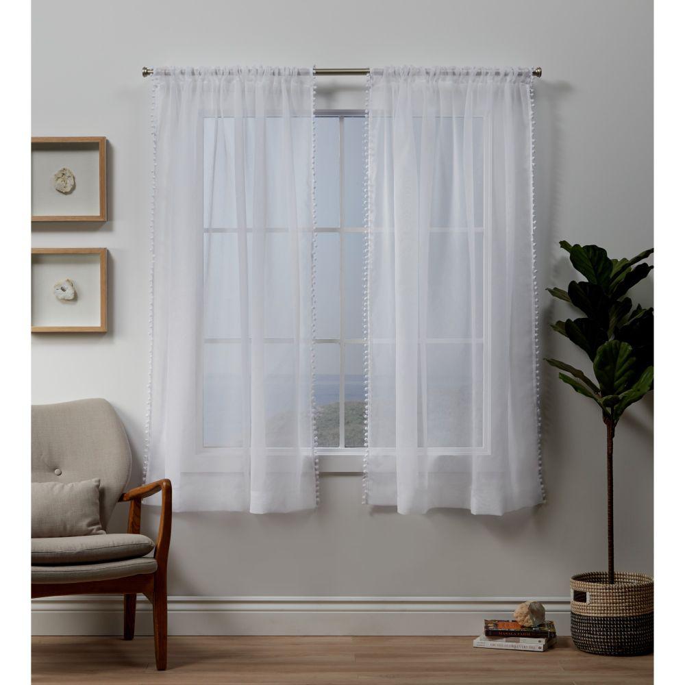 Exclusive Home Curtains Tassels 54 In W X 63 In L Sheer Rod