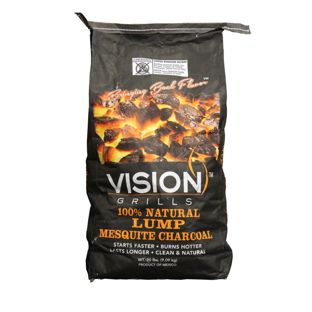 Vision Grills 100 Natural Mesquite Lump Charcoal 20 Lb Bag Vg Vision Grills 100 Natural Mesquite Lump Charcoal 20 Lb Bag