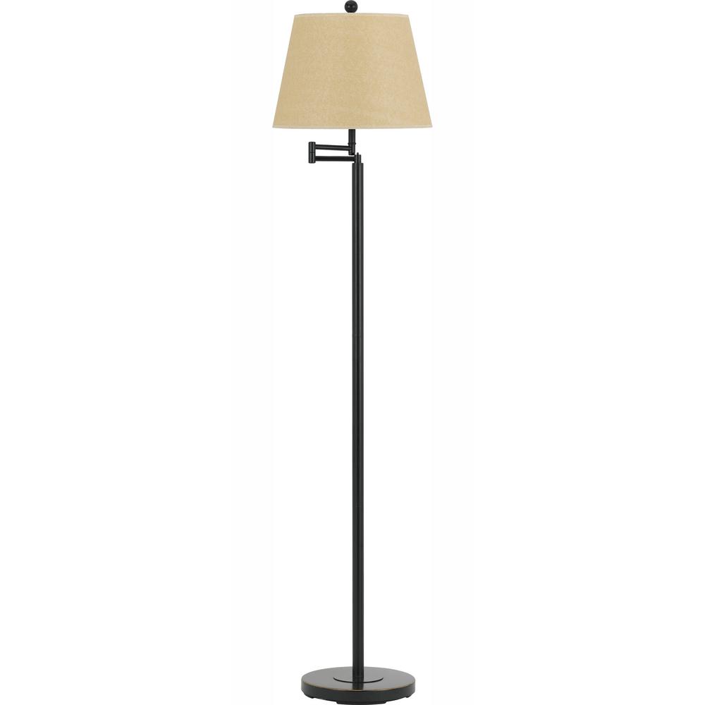 Cal Lighting 60 In Andros Swing Arm Floor Lamp Dark Bronze