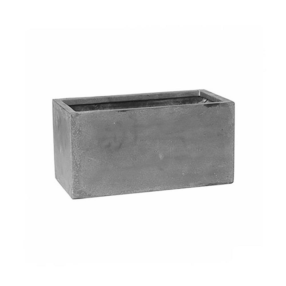 Vasesource Carlo 8 in. x 8 in. x 16 in. Cement Fiberstone Planter