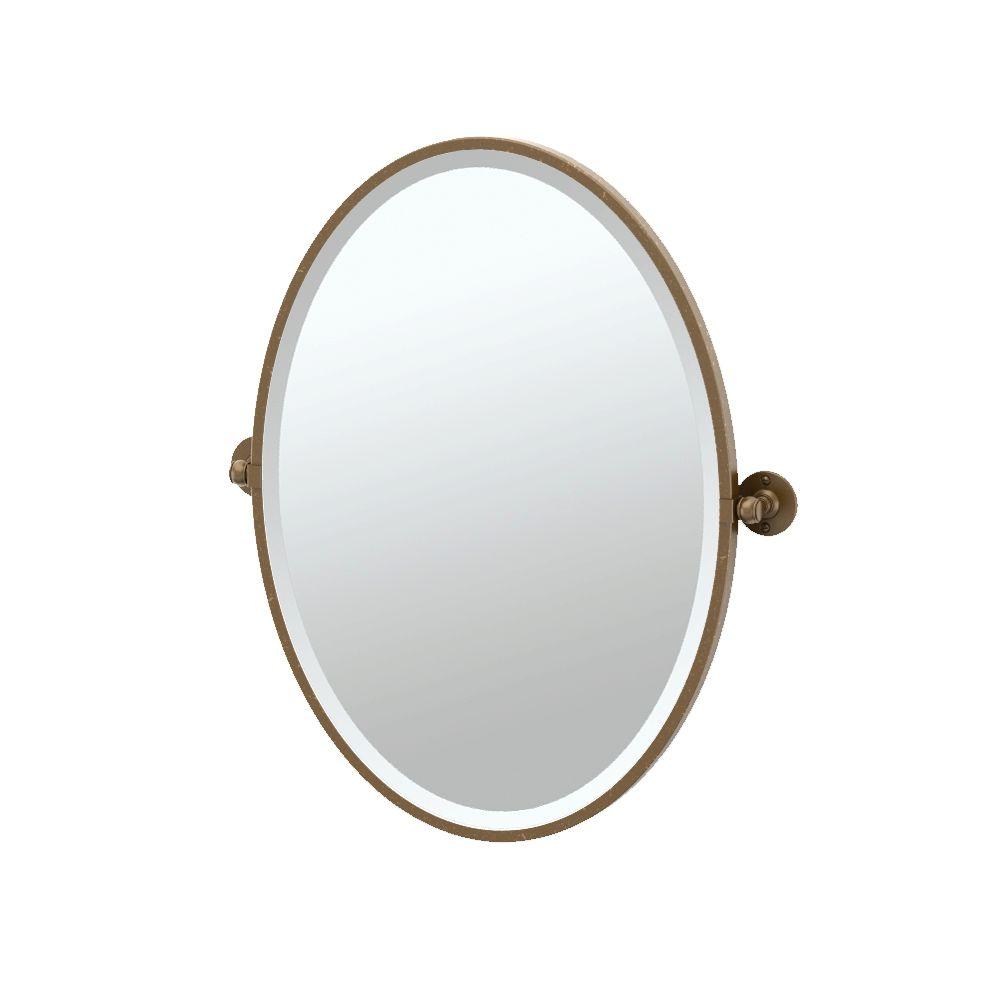 Oval Bronze Bathroom Mirrors Bath The Home Depot Framed Single Oval Mirror In Bronze