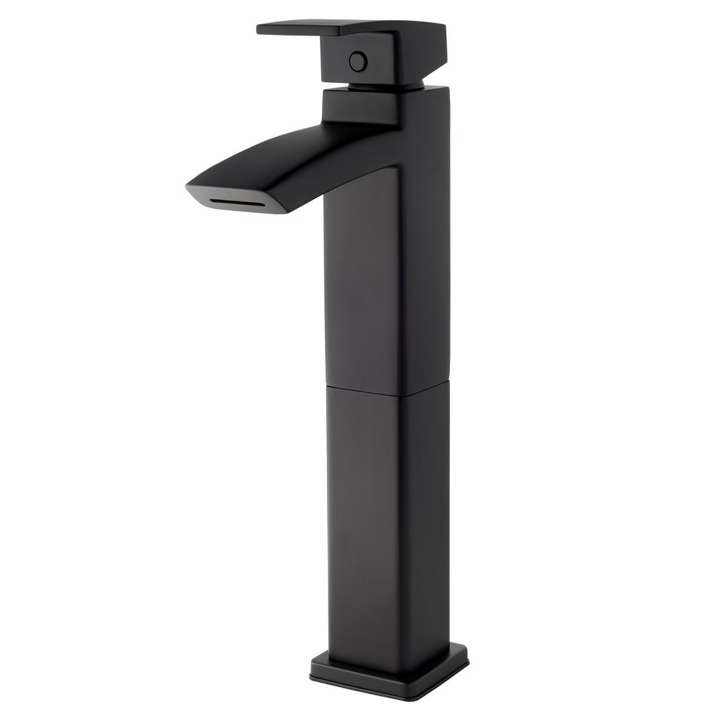 Pfister Kenzo Single-Handle Vessel Bathroom Faucet in Matte Black