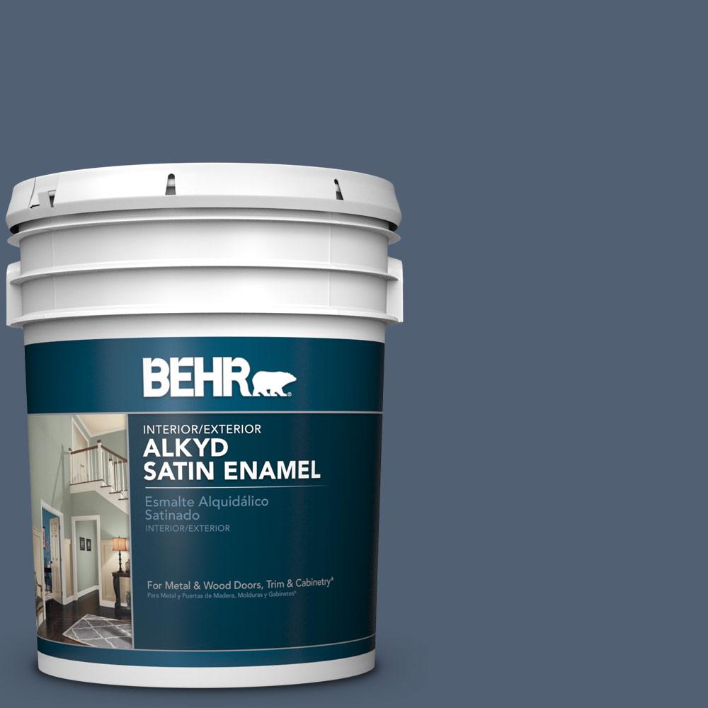BEHR 5 gal. PPU1419 English Channel Satin Enamel Alkyd BEHR 5 gal. PPU1419 English Channel Satin Enamel Alkyd