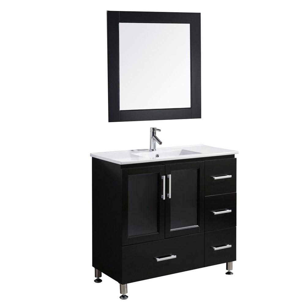 Design Element Stanton 36 in. W x 18 in. D Vanity in Espresso with Single Sink Vanity Top and 