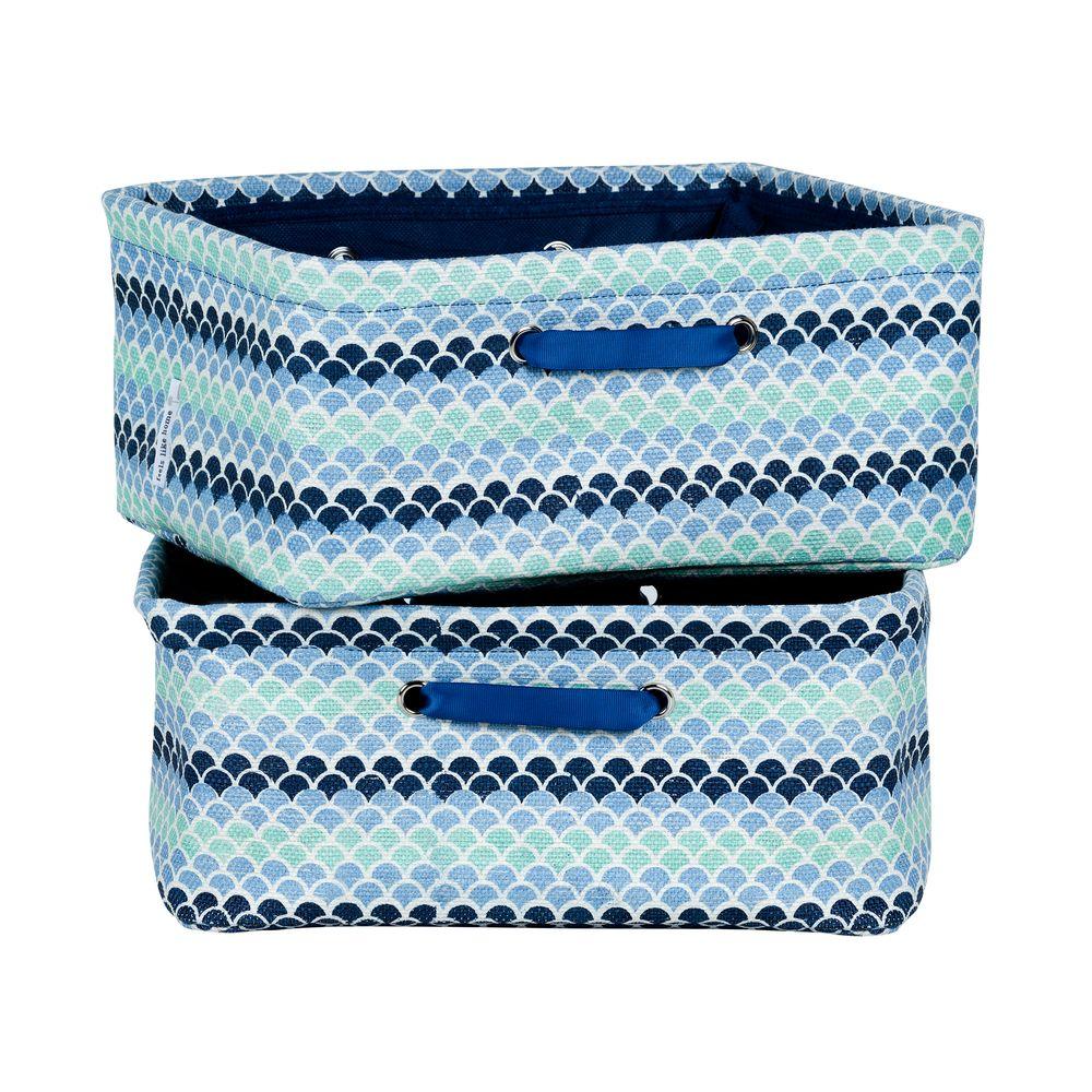 South Shore Storit Small Blue Polypropylene Nightstand Baskets with