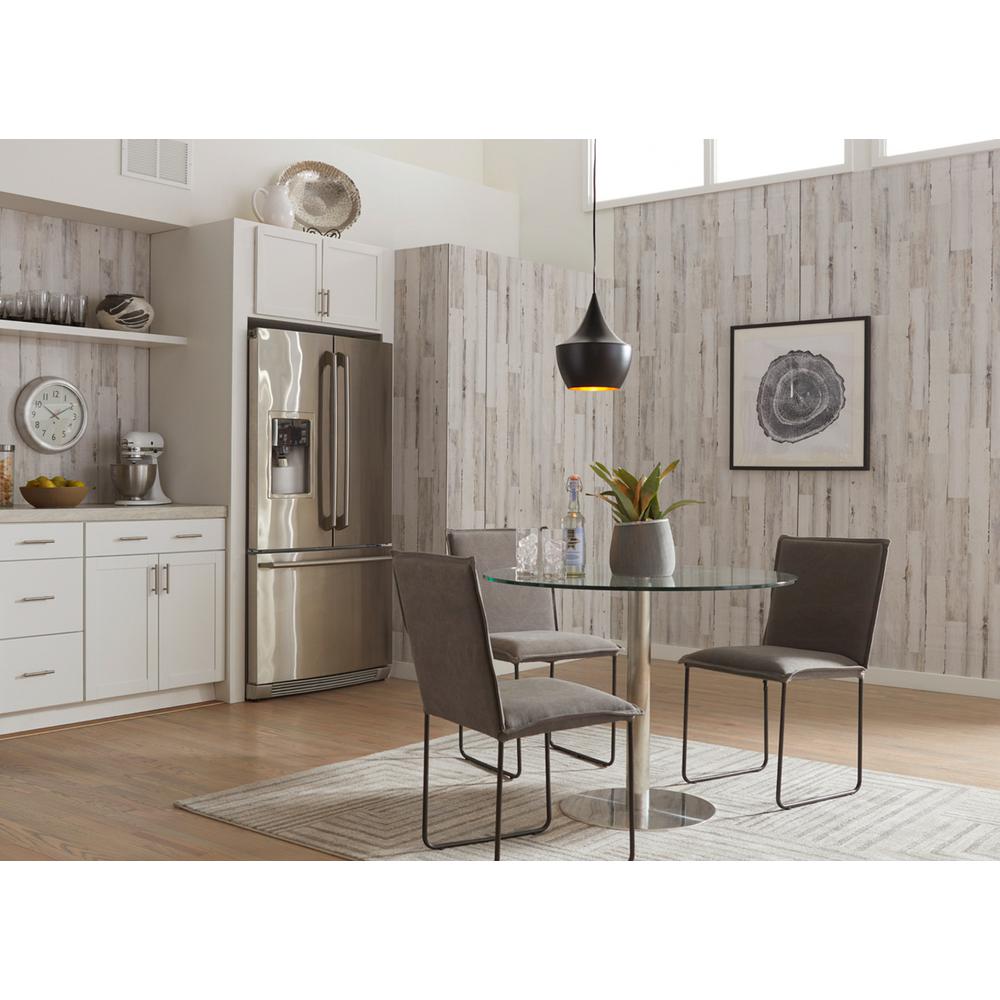 .139 in. x 48 in. x 96 in. White Paint Pine MDF Paneling ...