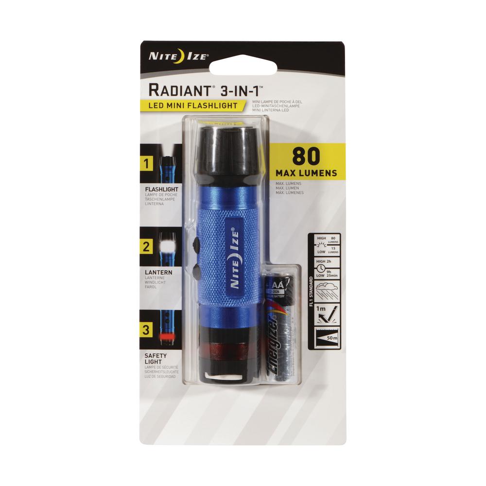 Nite Ize 3in1 LED Mini Flashlight BlueNL1A03R7 The Home Depot