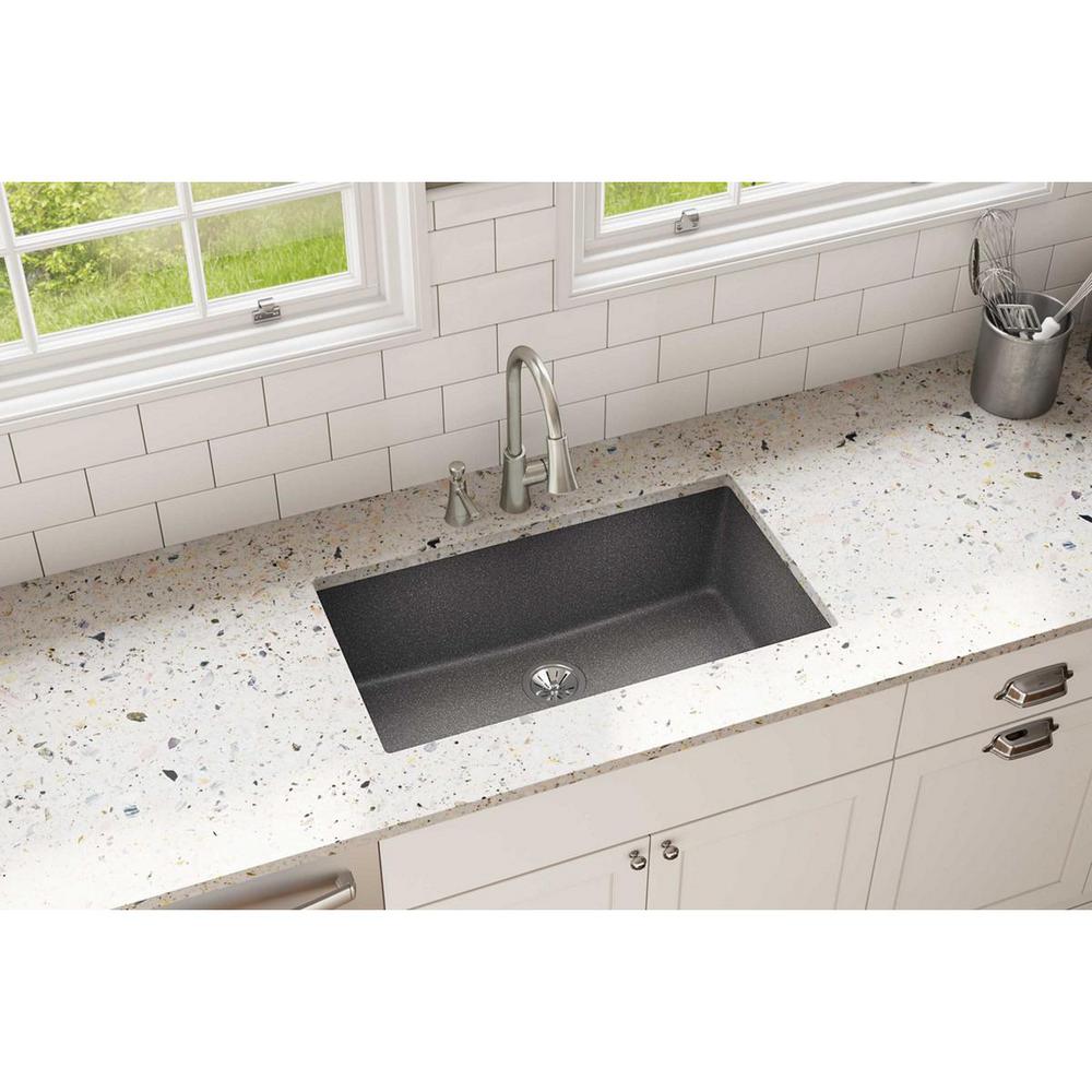 Elkay Quartz Clic Undermount Composite 33 In Single Bowl Elkay Quartz Clic Undermount